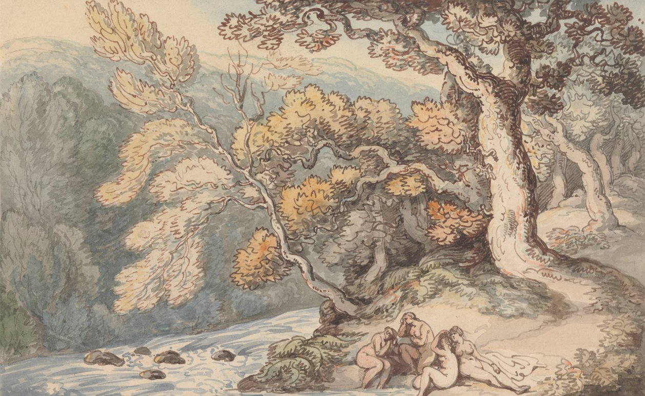 Baigneurs dans un paysage - Thomas Rowlandson