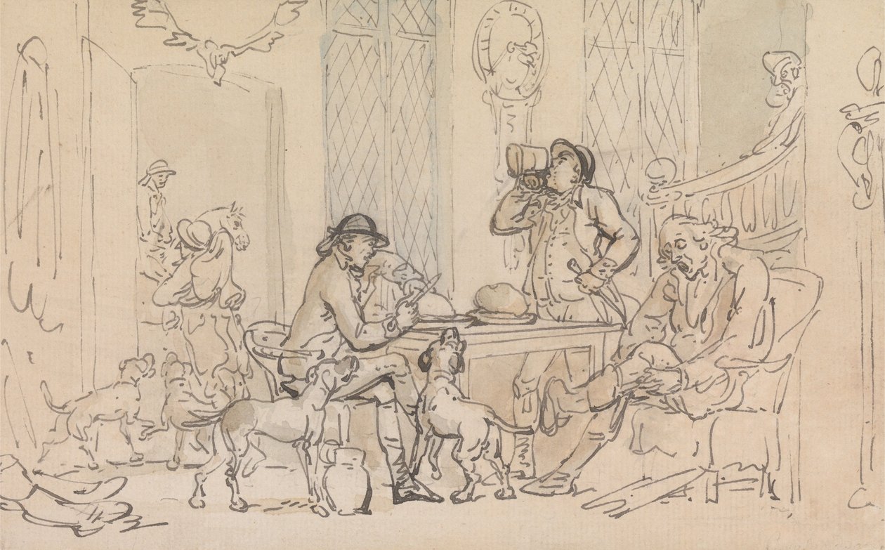 Petit-déjeuner avant la chasse - Thomas Rowlandson