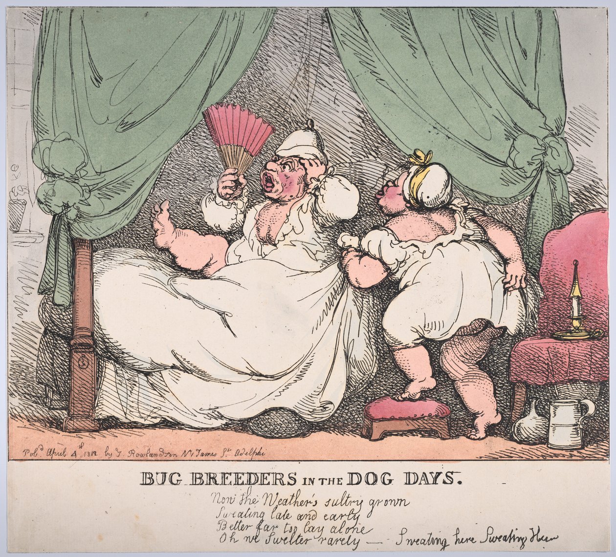 Éleveurs de punaises pendant les jours caniculaires, 4 avril 1812 - Thomas Rowlandson