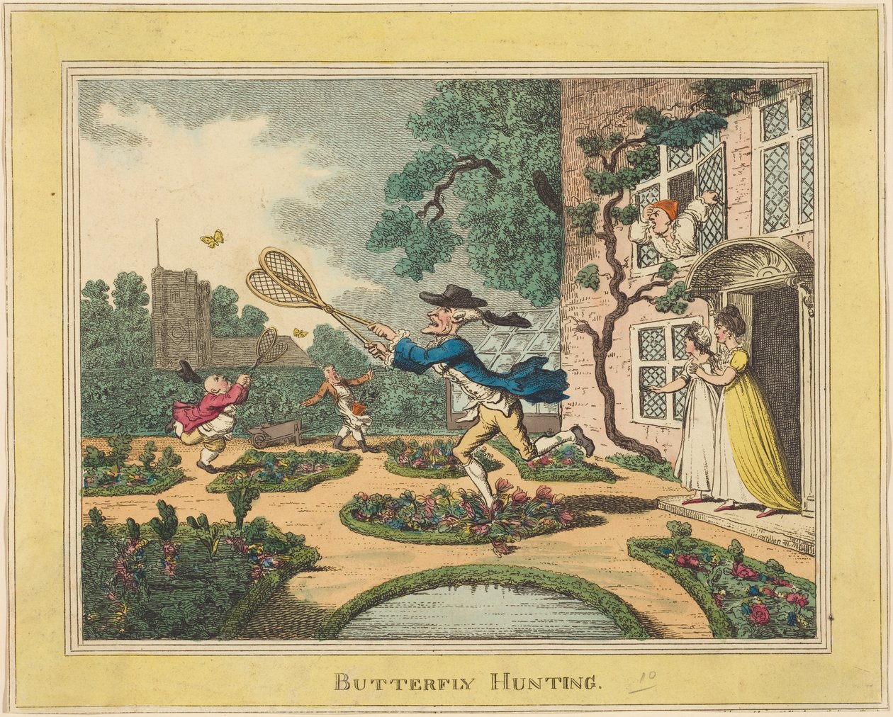 Chasse aux papillons - Thomas Rowlandson