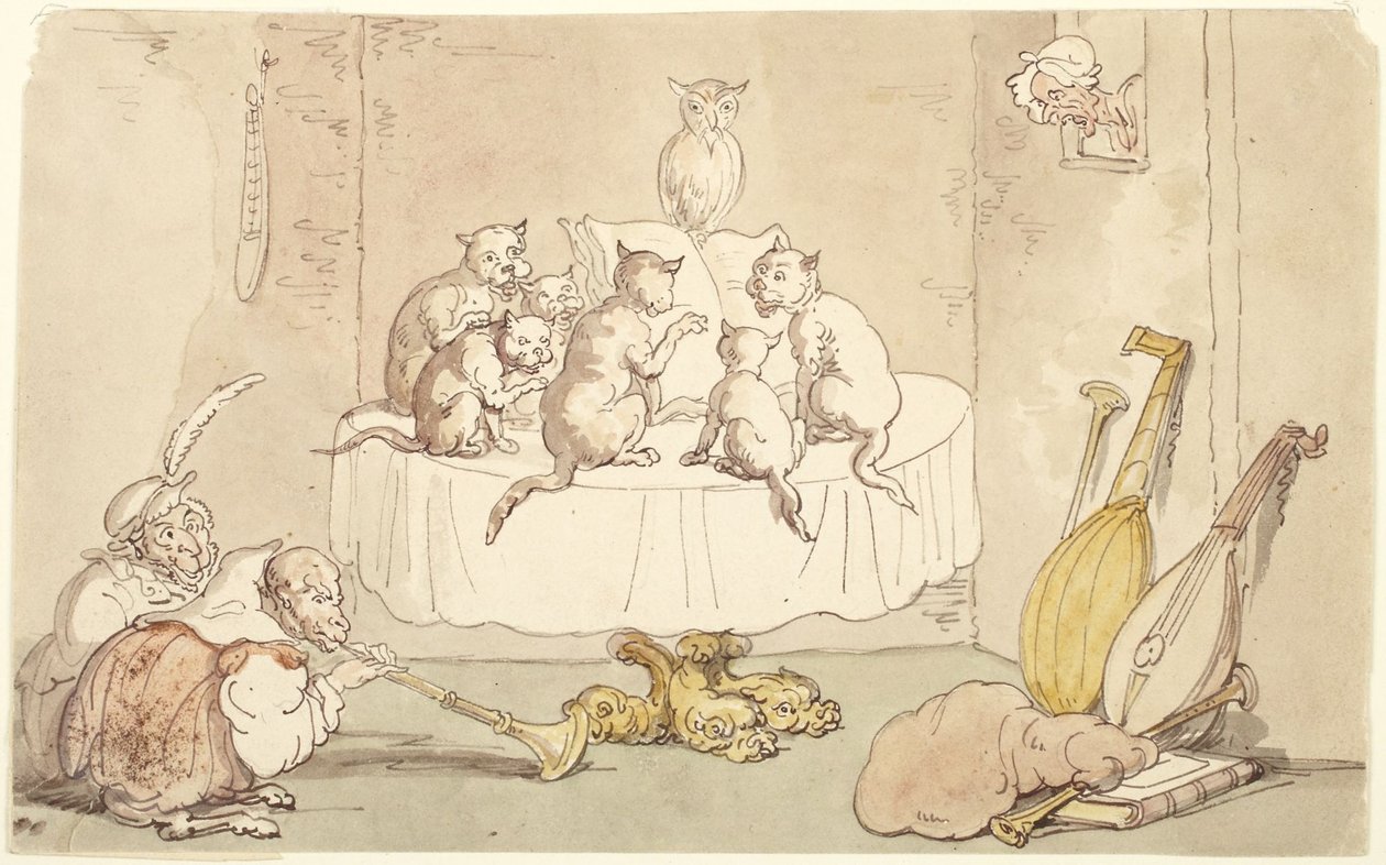 Les chats et les singes - Thomas Rowlandson