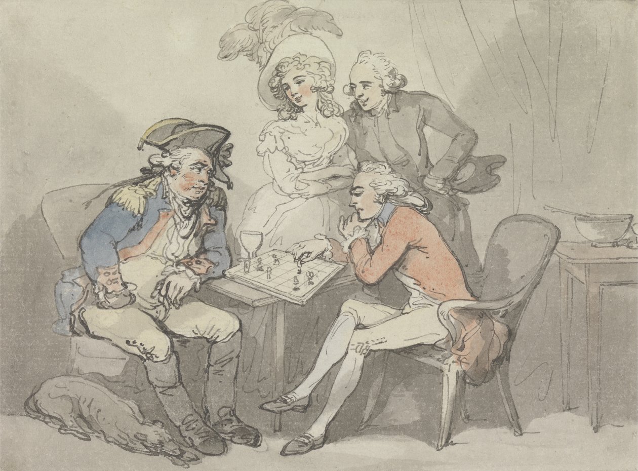 Échec et mat, vers 1790 - Thomas Rowlandson