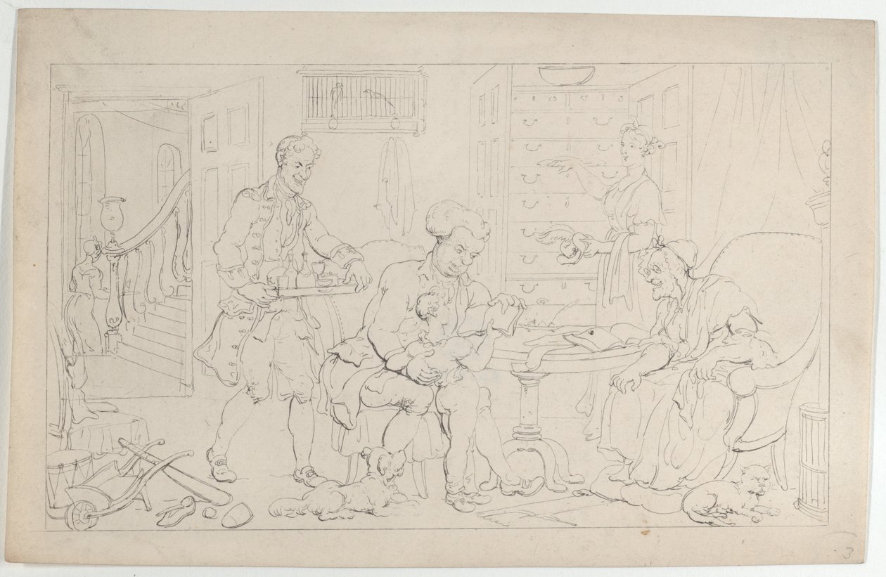 Enfance : Le premier tuteur, de La danse de la vie - Thomas Rowlandson