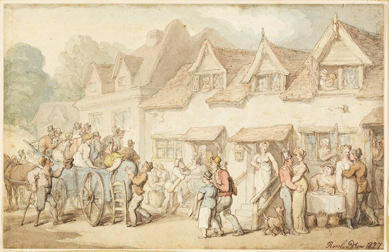 Changement de Chevaux de Diligence - Thomas Rowlandson