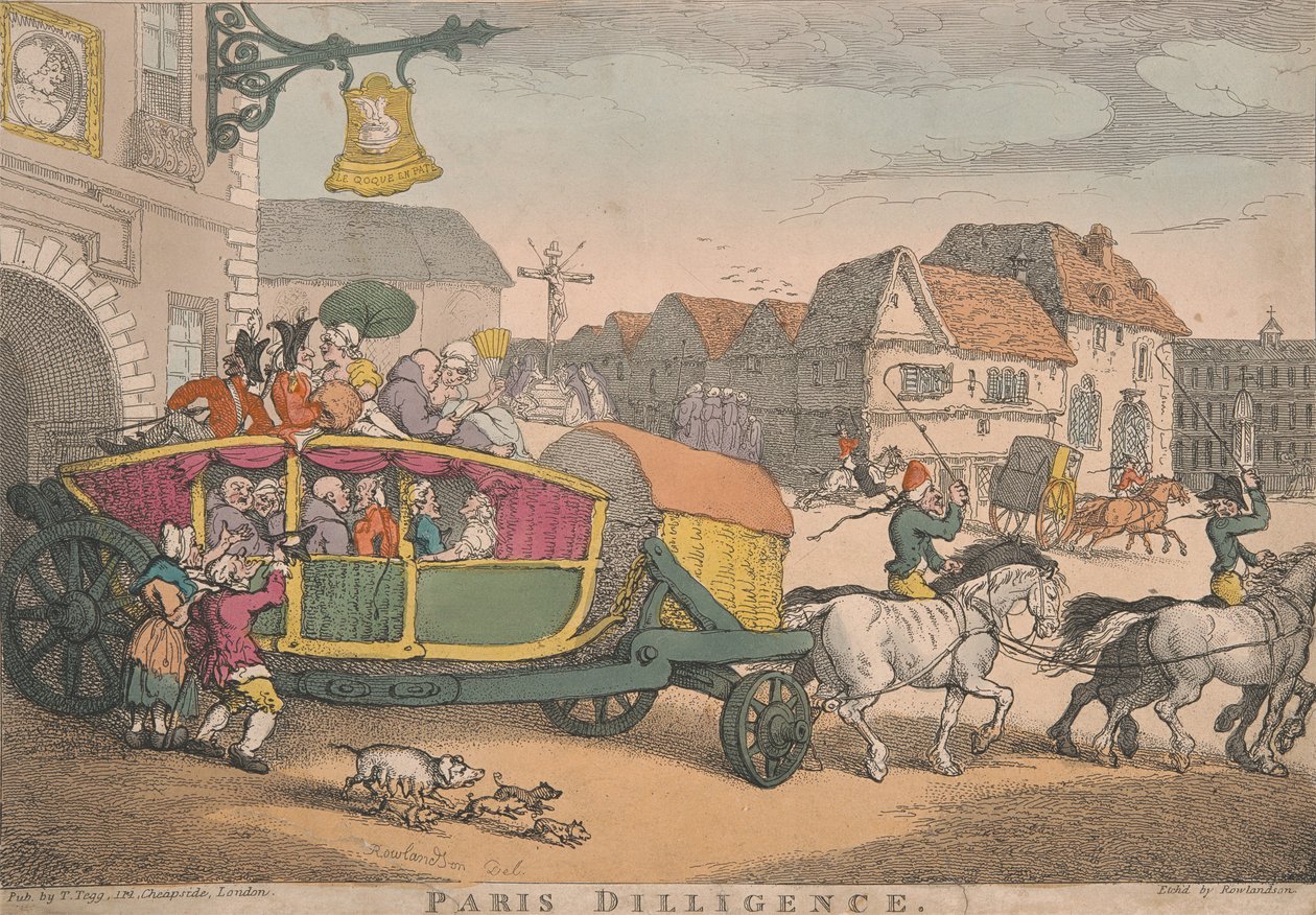 Coaching : Paris Diligence - Thomas Rowlandson
