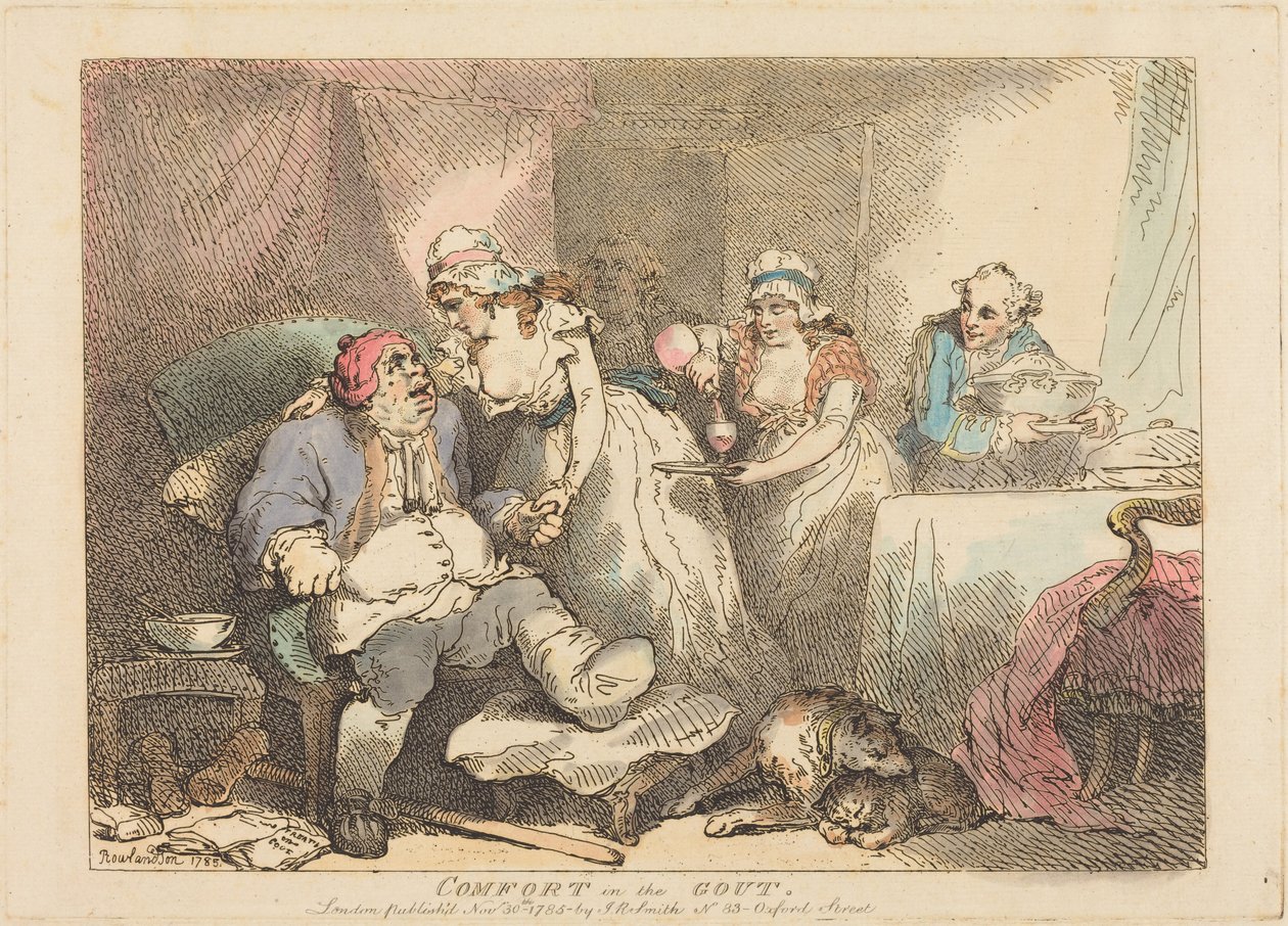 Le confort en cas de goutte - Thomas Rowlandson