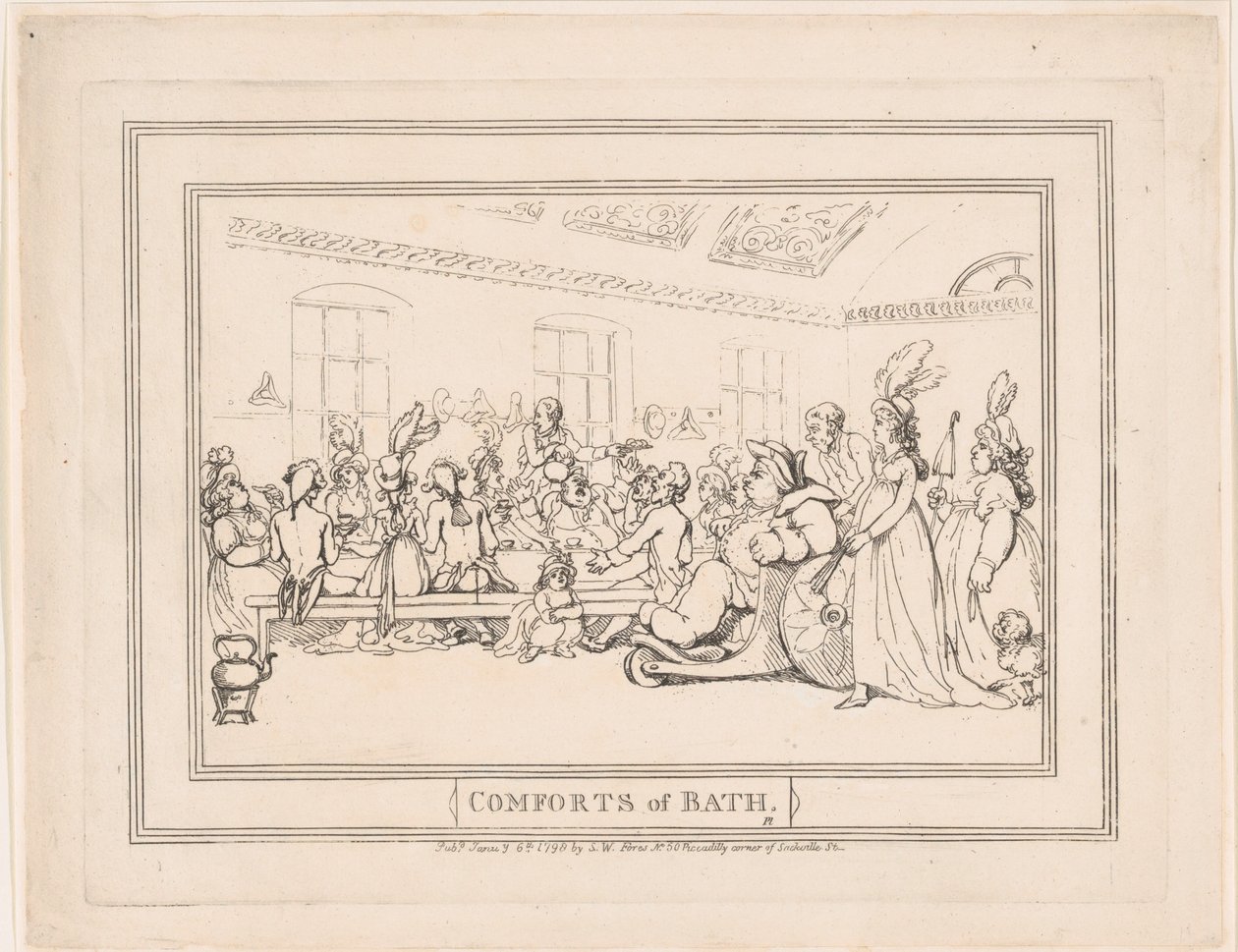 Les plaisirs du bain, planche 11 - Thomas Rowlandson