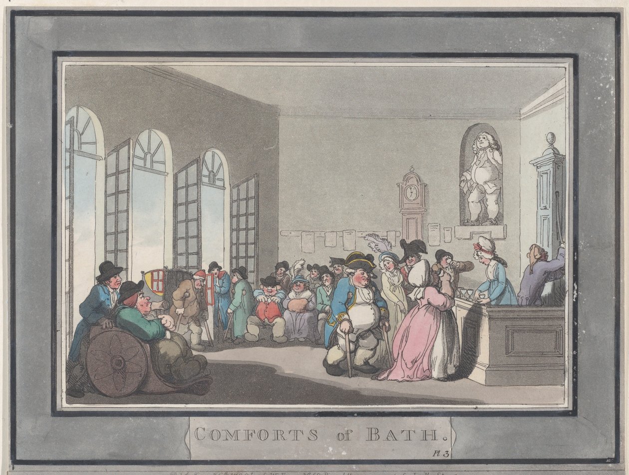 Les conforts de Bath, Planche 3, 6 janvier 1798 - Thomas Rowlandson