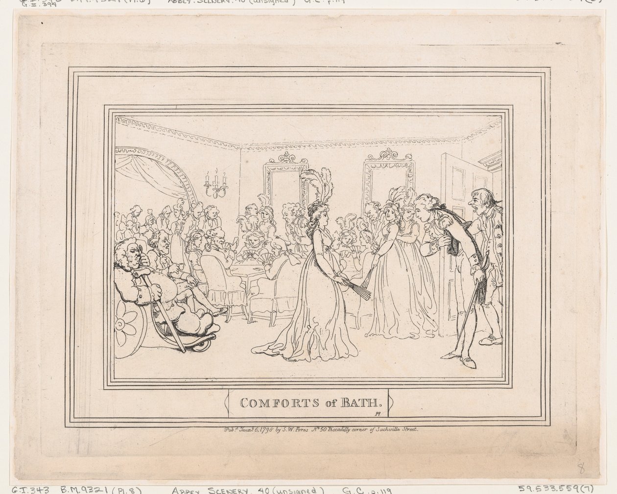 Les plaisirs du bain, planche 8 - Thomas Rowlandson