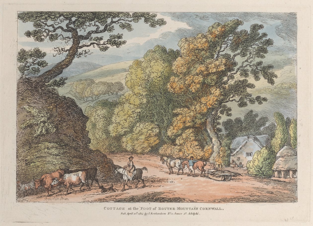 Gîte au pied de la montagne Router, en Cornouailles - Thomas Rowlandson
