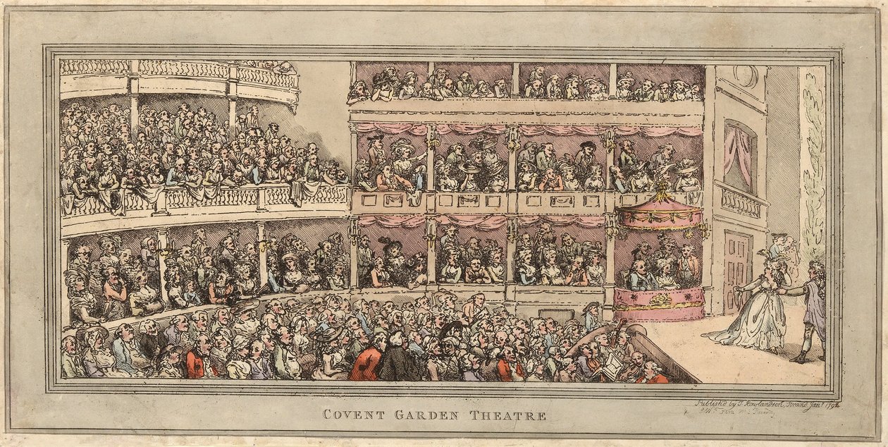 Théâtre de Covent Garden, pub. Henry Brookes, 1786 - Thomas Rowlandson