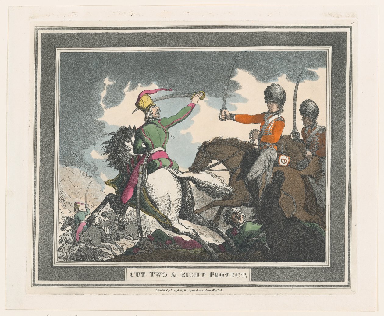 Couper deux et protéger à droite, 1er septembre 1798 - Thomas Rowlandson