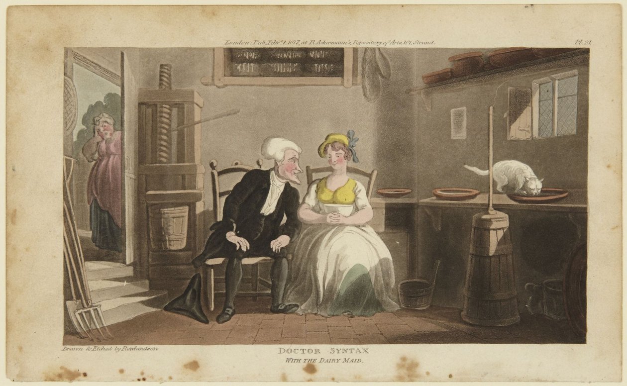 Le docteur Syntax et la laitière - Thomas Rowlandson