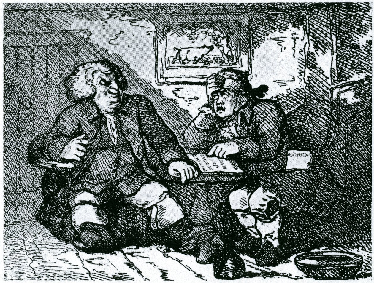 Dr Johnson et James Boswell se remettant d