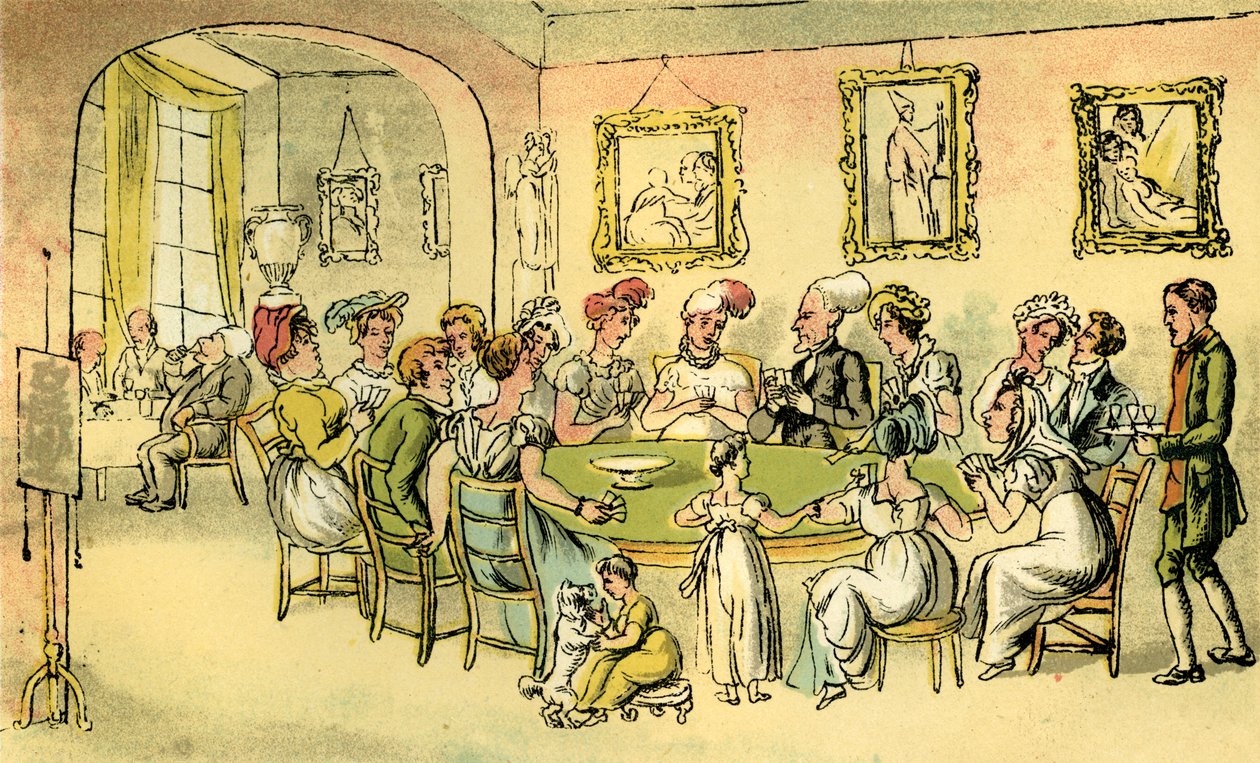 Dr Syntax à une soirée de cartes - Thomas Rowlandson