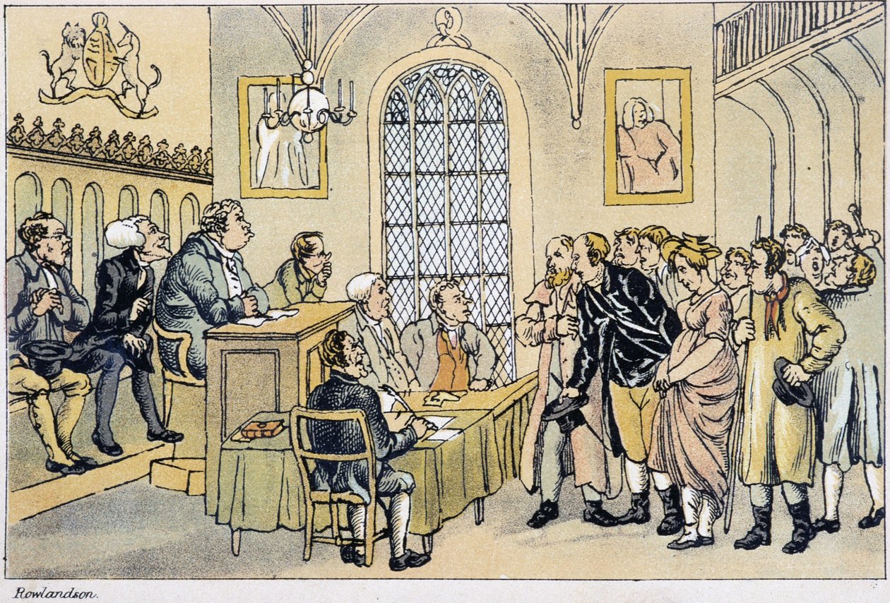 Le docteur Syntax devant le tribunal - dans « Les trois tours du docteur Syntax à la recherche du pittoresque, de la consolation et d