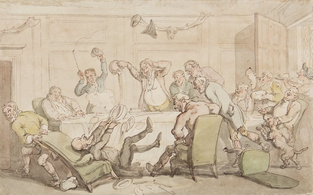 Le Dr Syntax a un accident au club - Thomas Rowlandson