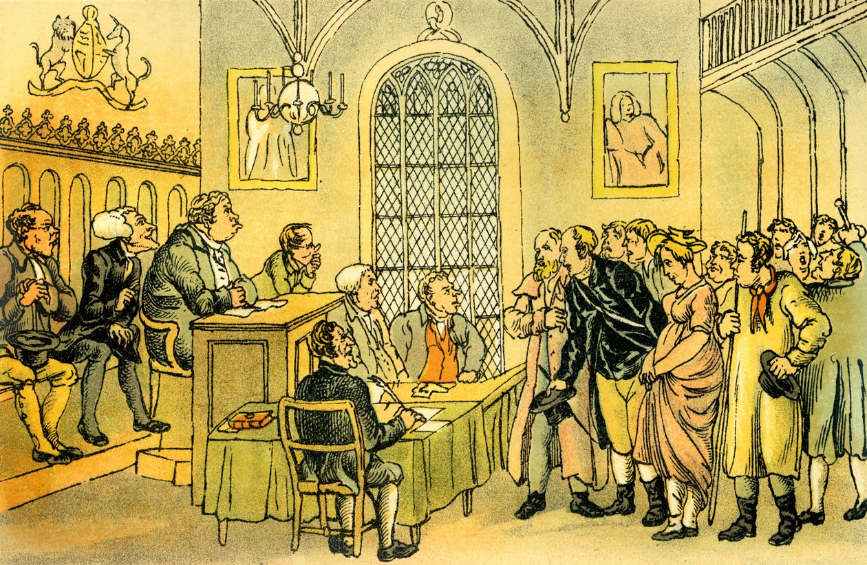 Dr Syntax dans un tribunal - Thomas Rowlandson