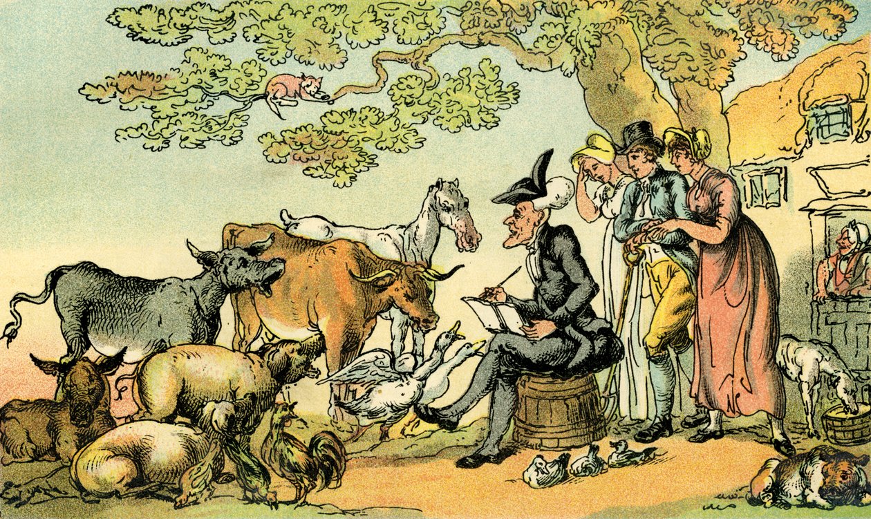 Le Dr Syntax dessinant d