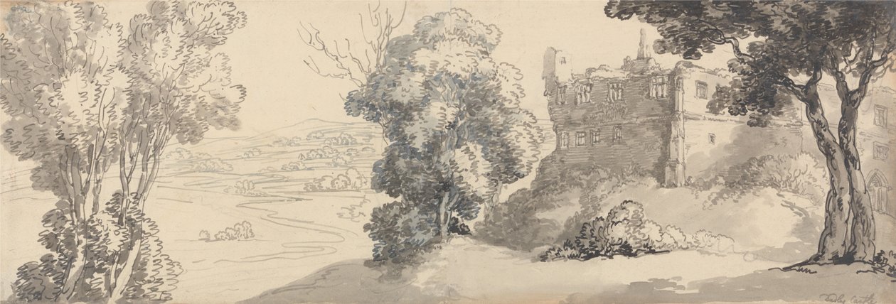 Le château de Dudley - Thomas Rowlandson