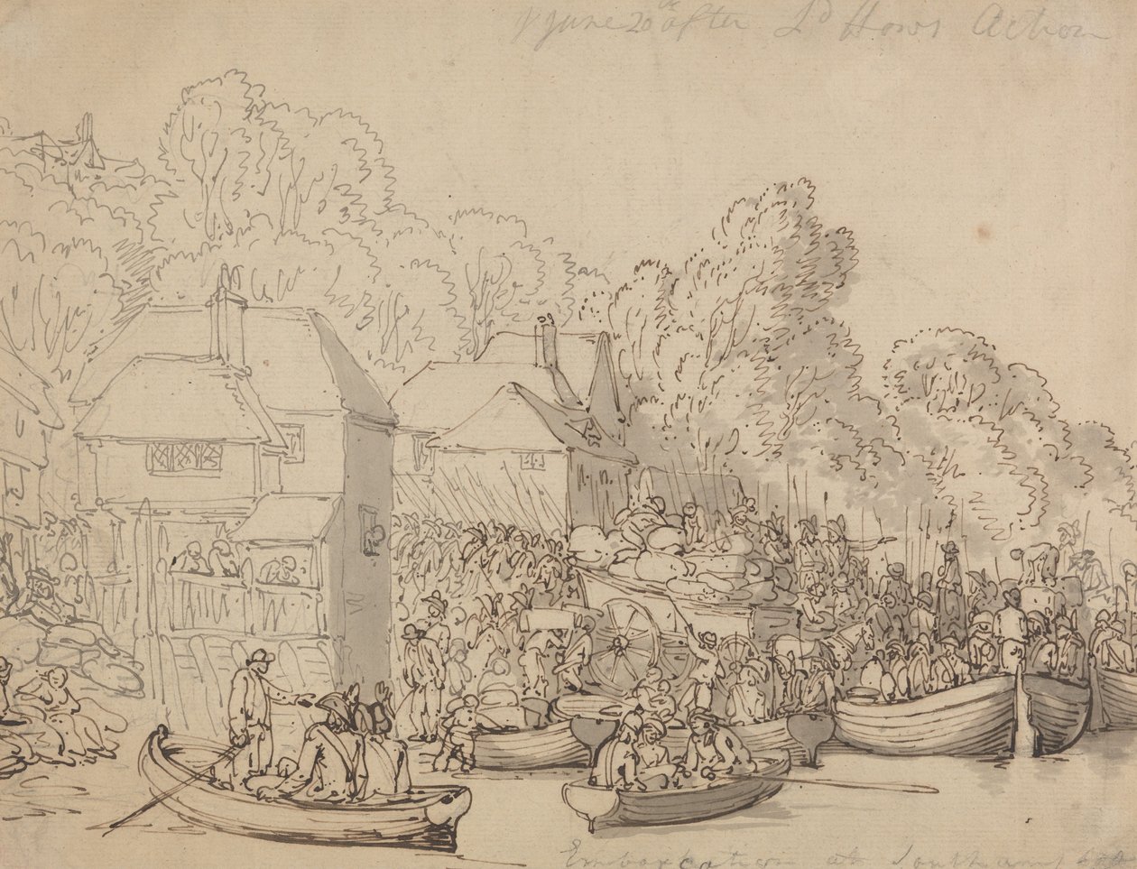 Embarquement à Southampton, le 20 juin 1794 (Version A) - Thomas Rowlandson