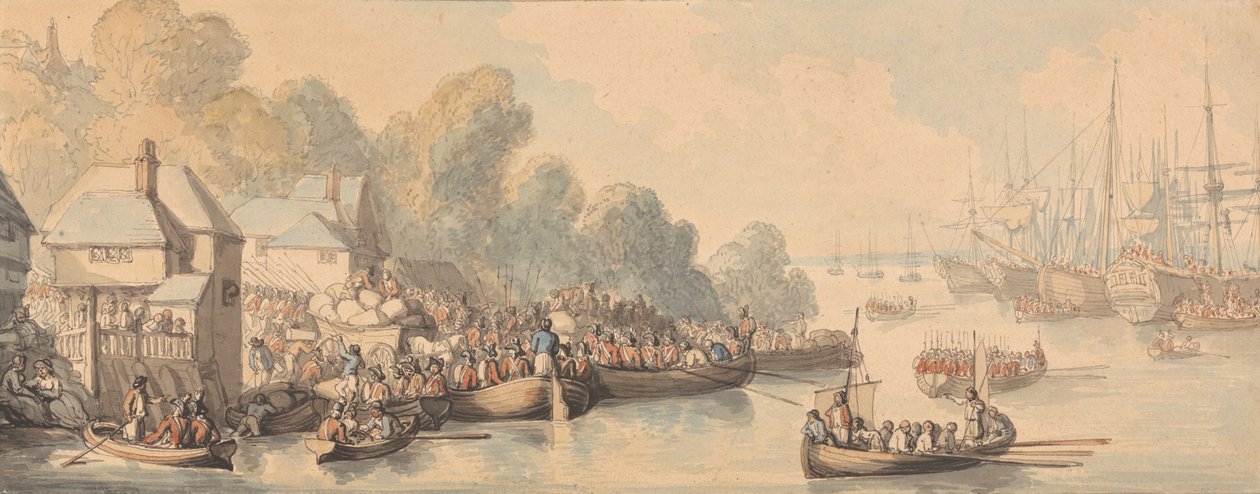 Embarquement à Southampton, 20 juin 1794 - Thomas Rowlandson