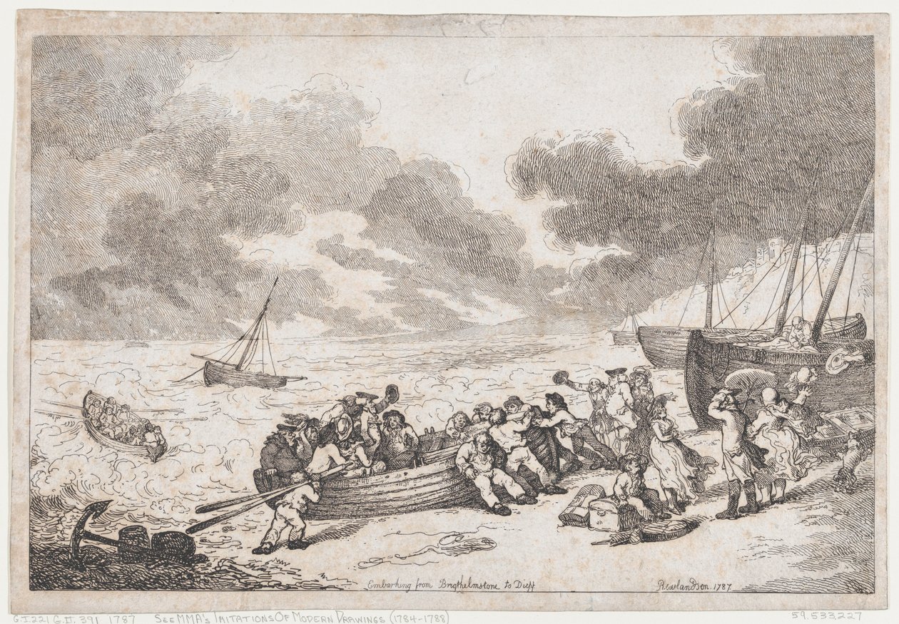 Départ de Brighthelmstone à destination de Diepp[e] - Thomas Rowlandson