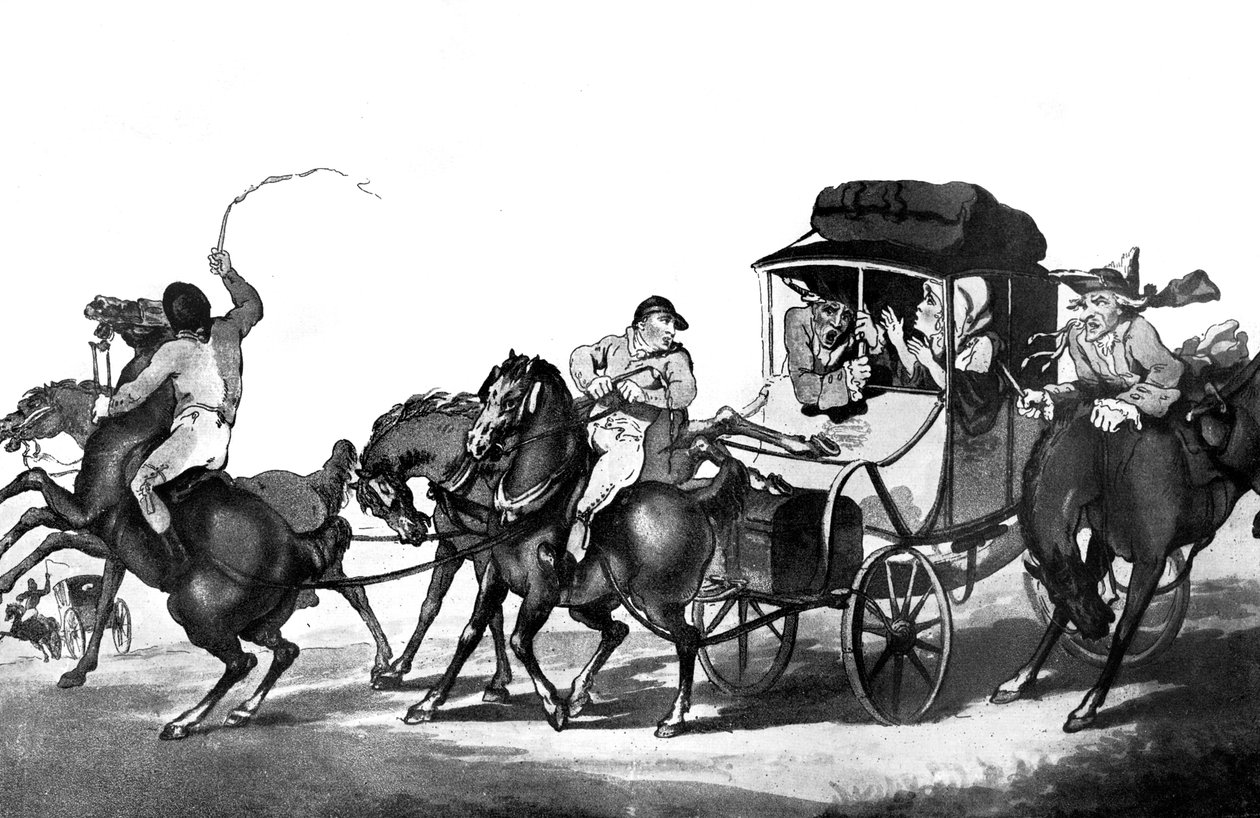 Voyage en Angleterre, ou la première étape depuis Douvres, 1785 - Thomas Rowlandson
