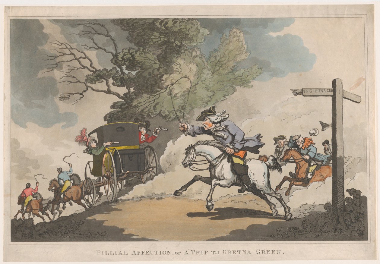 Affection filiale, ou un voyage à Gretna Green - Thomas Rowlandson