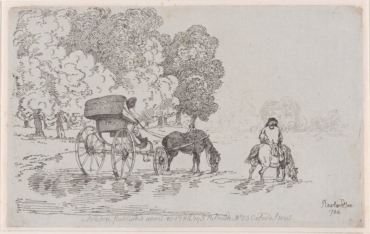Chaise à quatre roues - Thomas Rowlandson