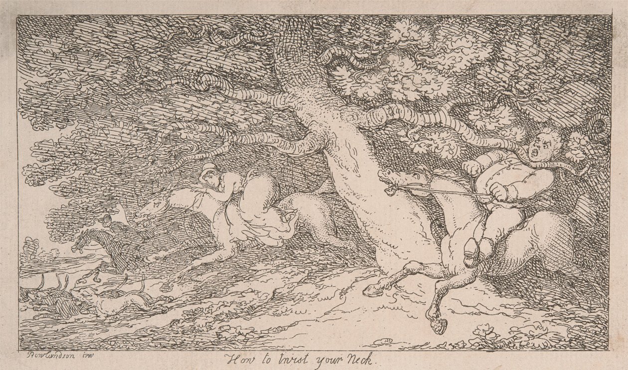 La chasse au renard : comment se tordre le cou [extrait de « Conseils aux sportifs »] - Thomas Rowlandson