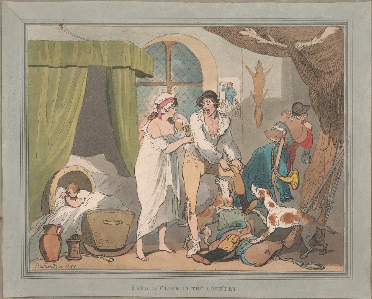 Chasse au renard [en duo] : 1. Quatre heures à la campagne - Thomas Rowlandson