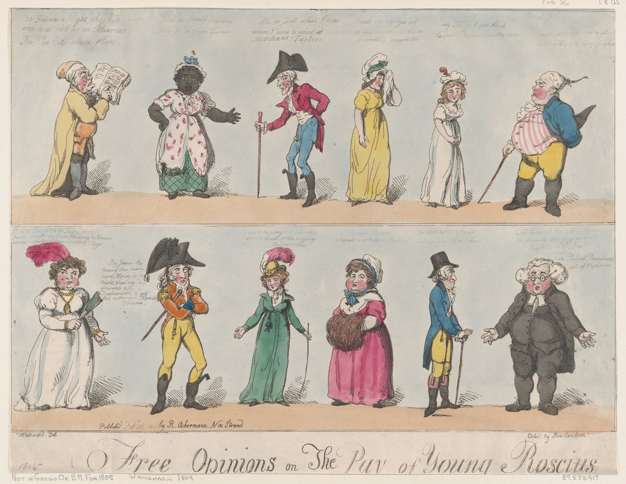 Opinions libres sur le salaire du jeune Roscius - Thomas Rowlandson