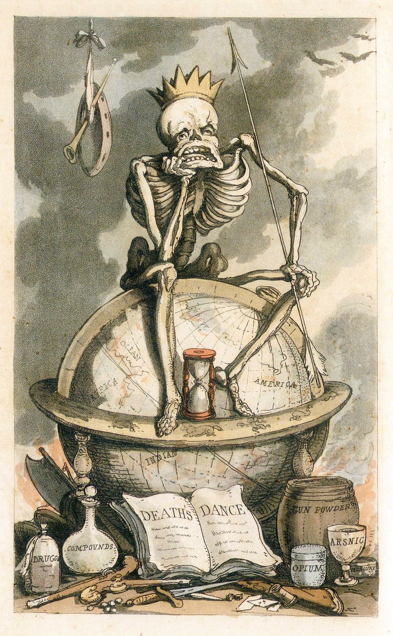 Frontispice de The English Dance of Death, pub. 1815 - Thomas Rowlandson