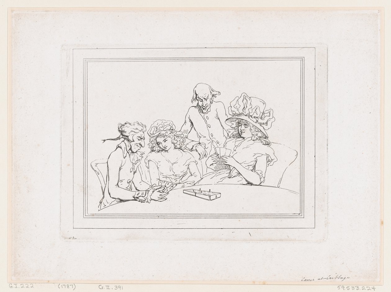 Partie de cribbage - Thomas Rowlandson