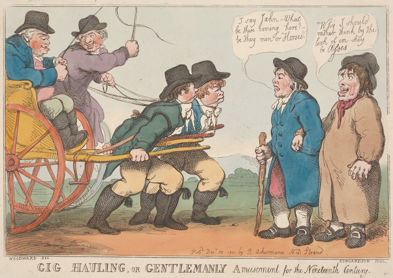 Le « Gig-Hauling », ou divertissement raffiné du XIXe siècle - Thomas Rowlandson