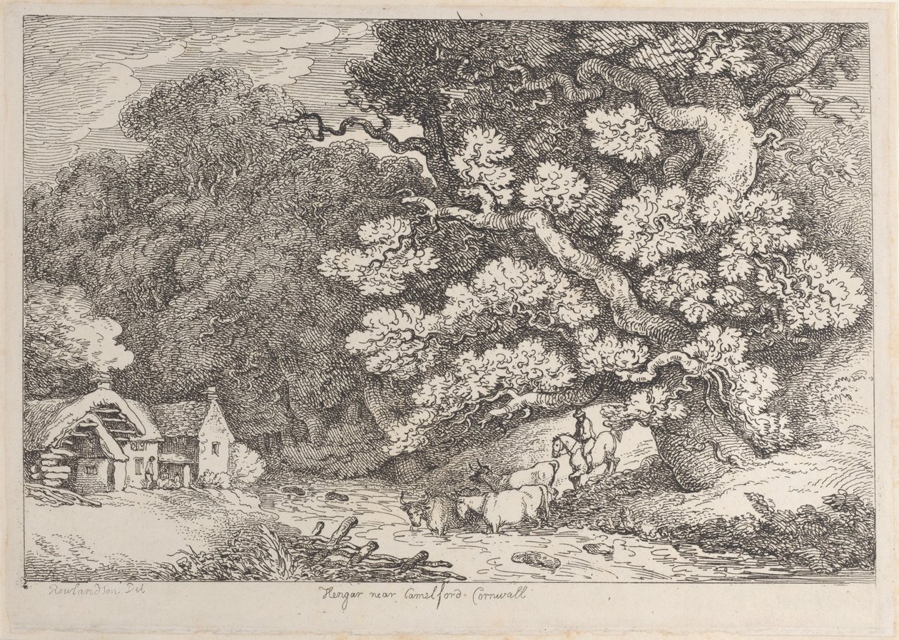 Hengar, près de Camelford, en Cornouailles - Thomas Rowlandson