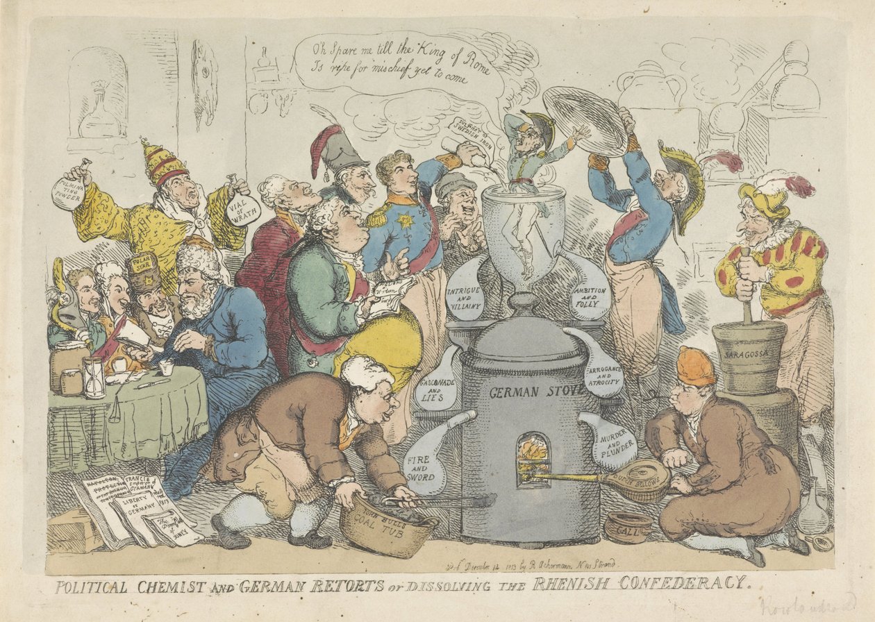 La dissolution de la Ligue du Rhin, 1813 - Thomas Rowlandson