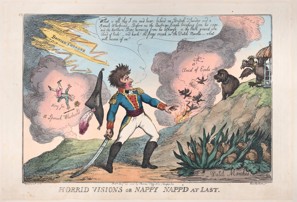 Visions Horribles de Nappy Capturé Enfin, 23 août 1808 - Thomas Rowlandson