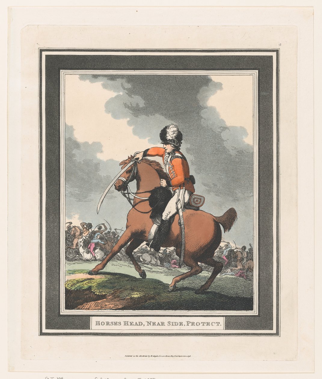 Tête de cheval, côté proche, Protect, 1er septembre 1798 - Thomas Rowlandson