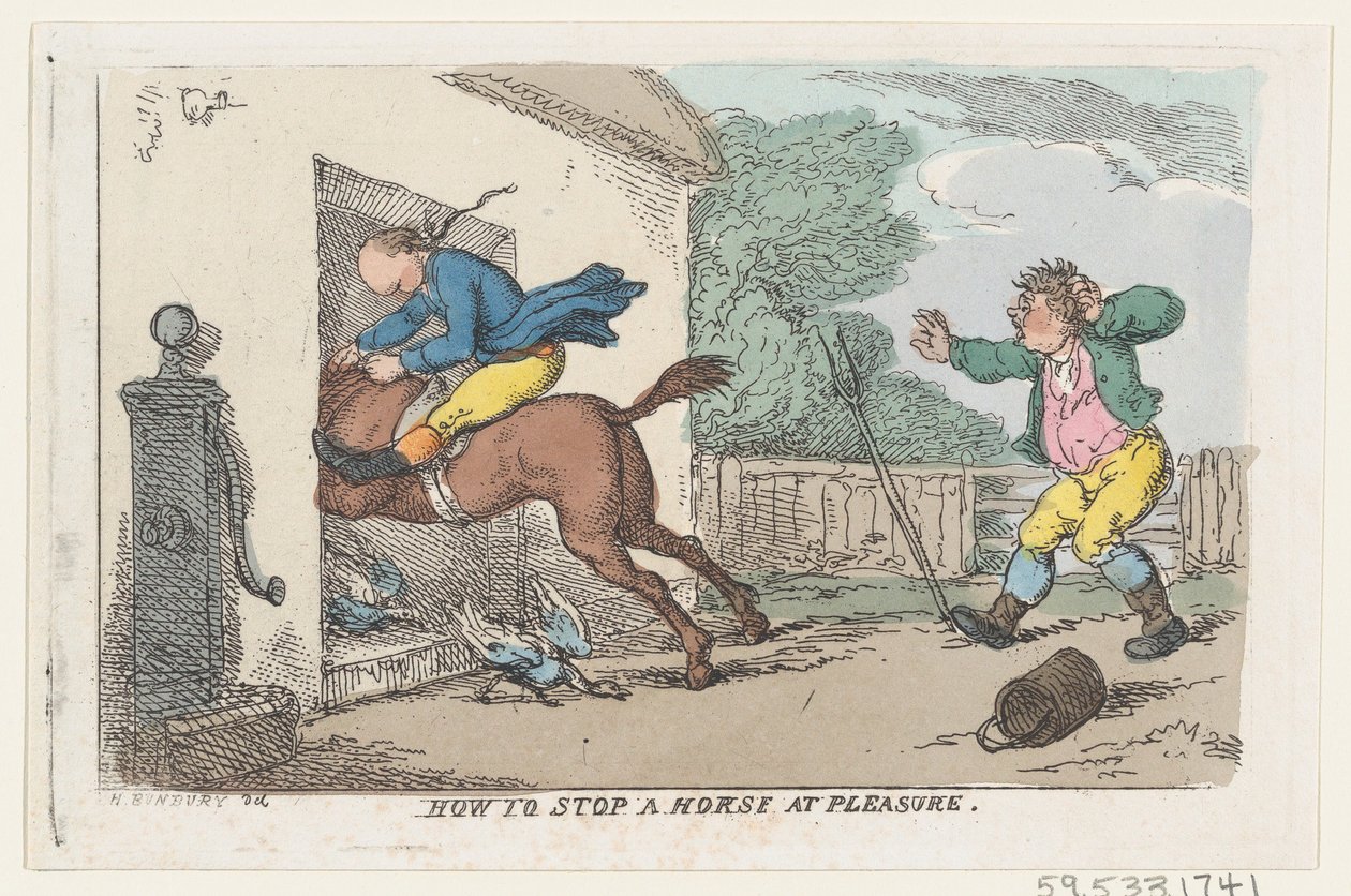 Comment arrêter un cheval à volonté, 1803 - Thomas Rowlandson