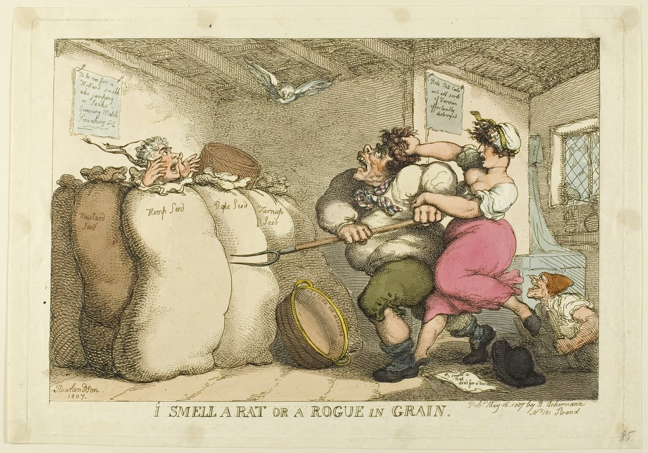 Je sens un rat ou un coquin en grain - Thomas Rowlandson