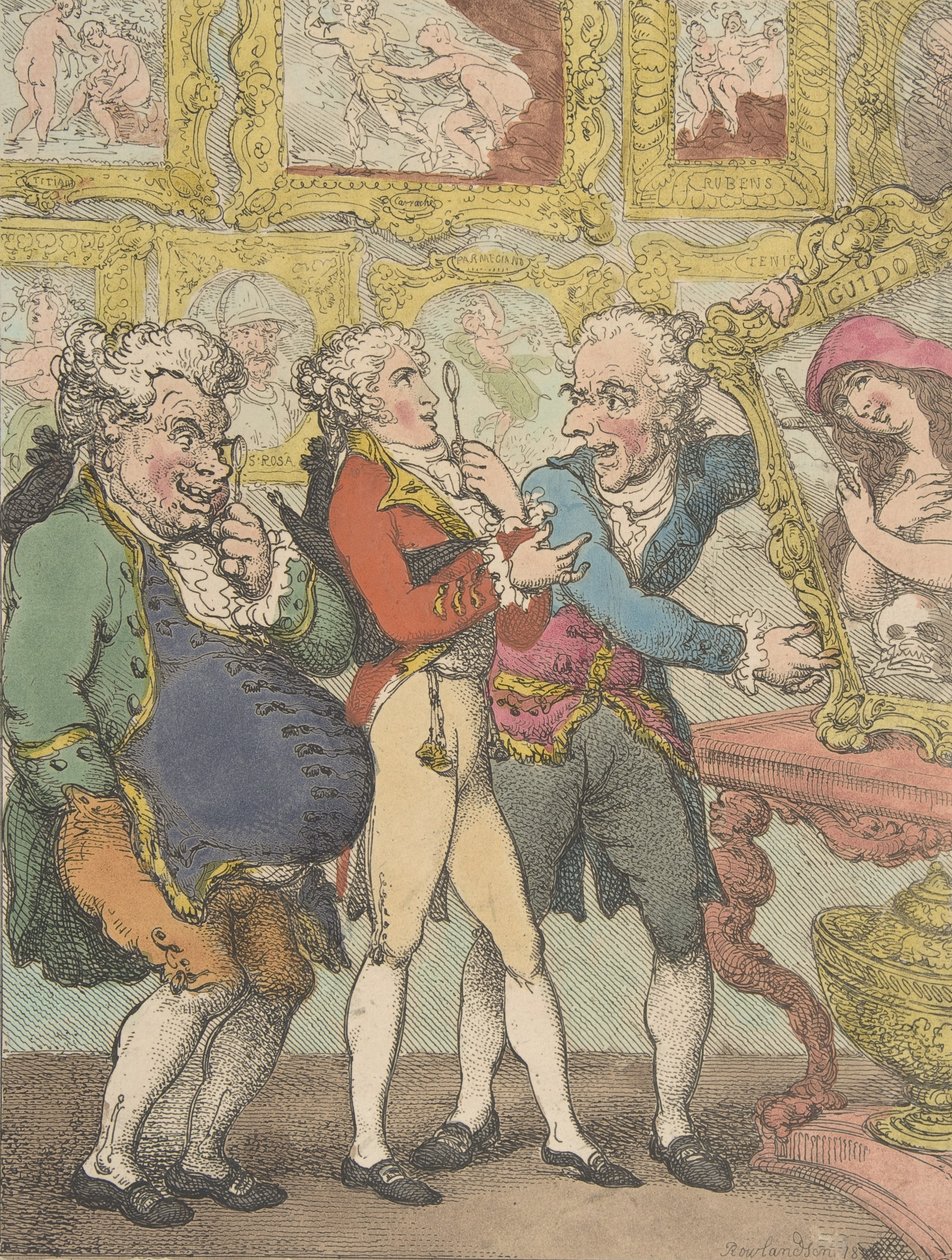 Marchands de tableaux italiens trompant Monseigneur Anglaise, 30 mai 1812 - Thomas Rowlandson