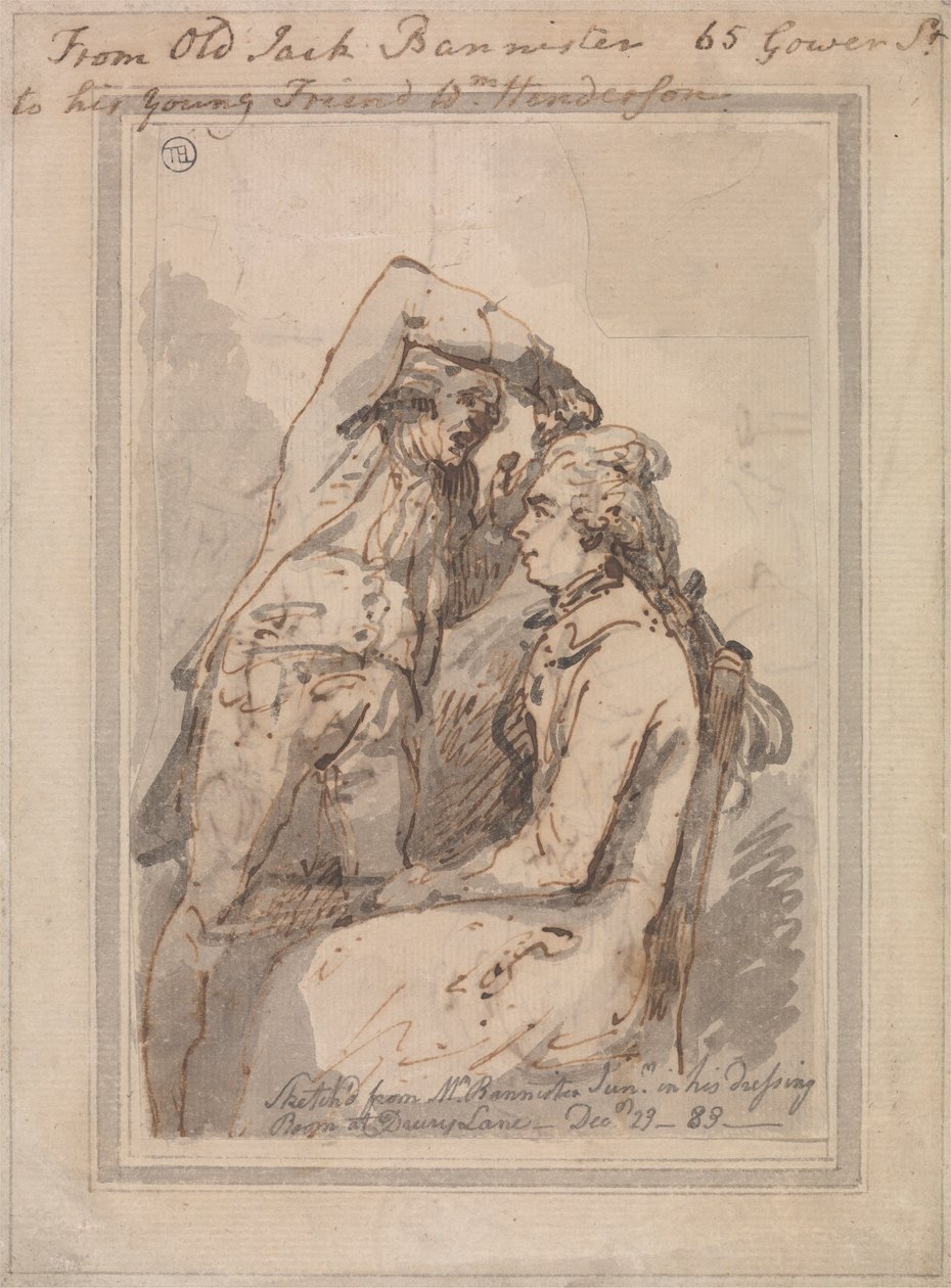 Jack Bannister dans sa loge - Thomas Rowlandson