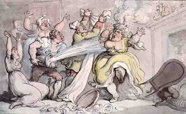Dame avec sa Perruque en Feu - Thomas Rowlandson