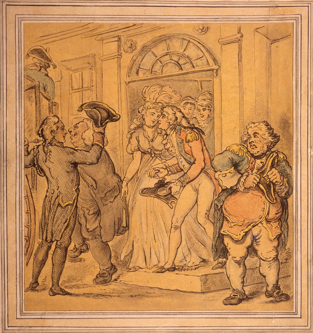 Départ après une fête, fin 18e-début 19e siècle - Thomas Rowlandson