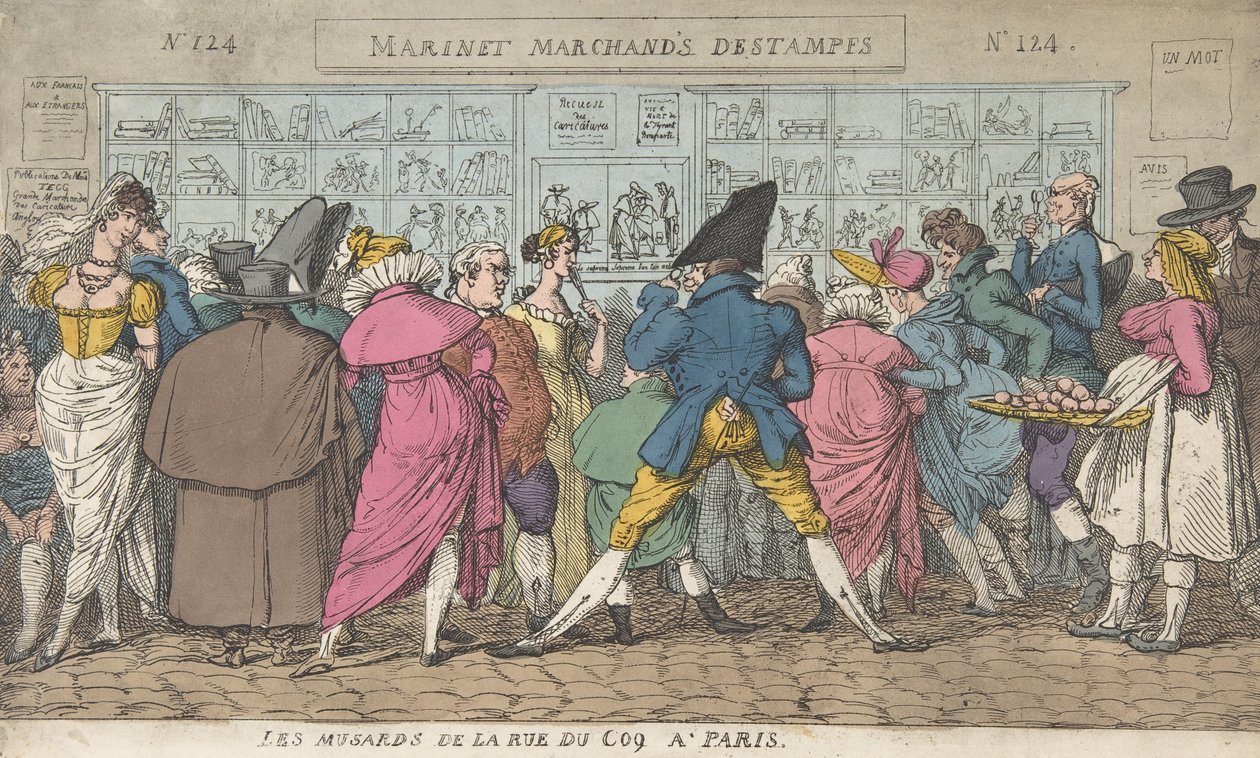 Les Musards de la Rue du Coq à Paris - Thomas Rowlandson