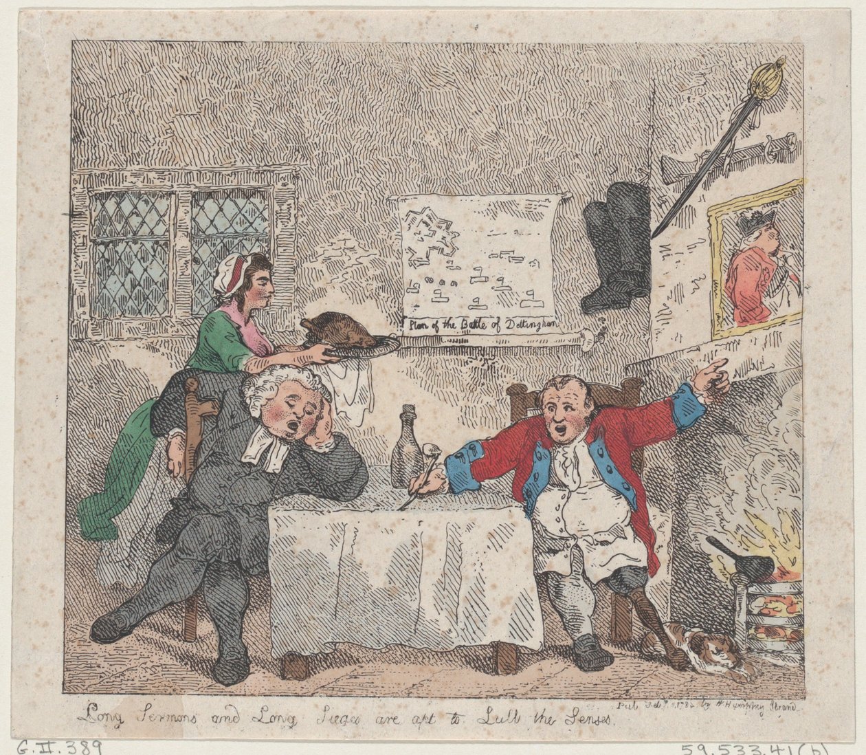 Les longs sermons et les longs sièges sont aptes à endormir les sens, 11 février 1783 - Thomas Rowlandson