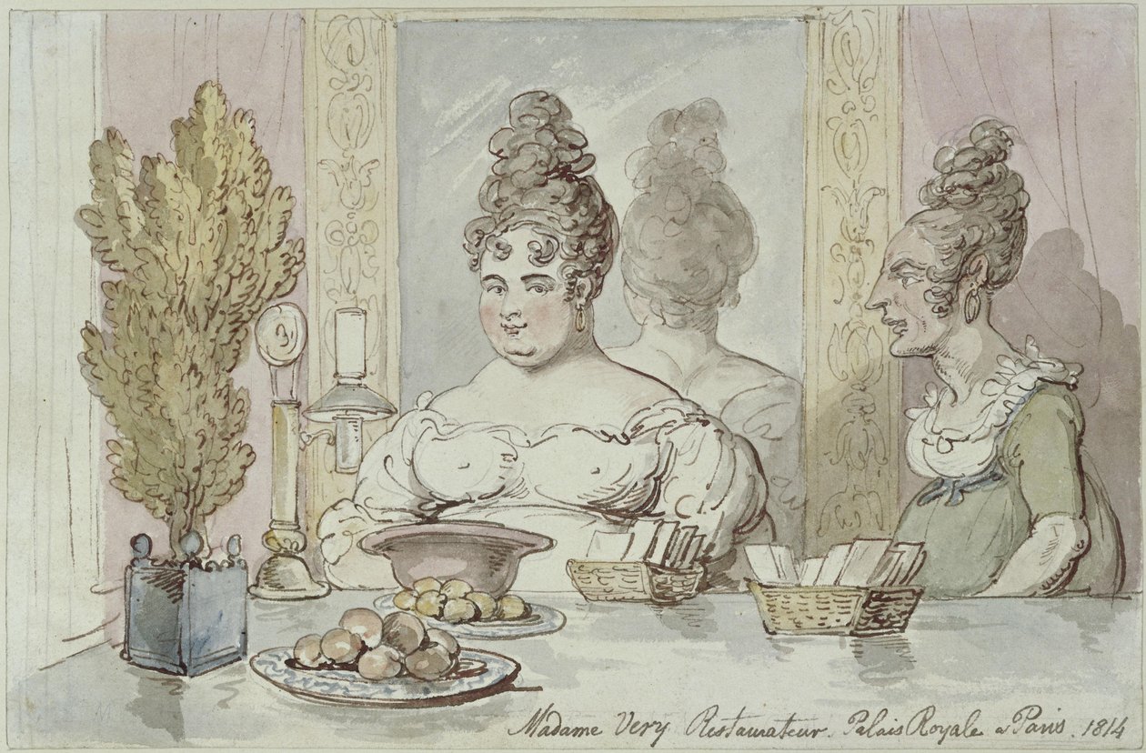 Madame Véry Restaurateur. Palais Royal a Paris - Thomas Rowlandson