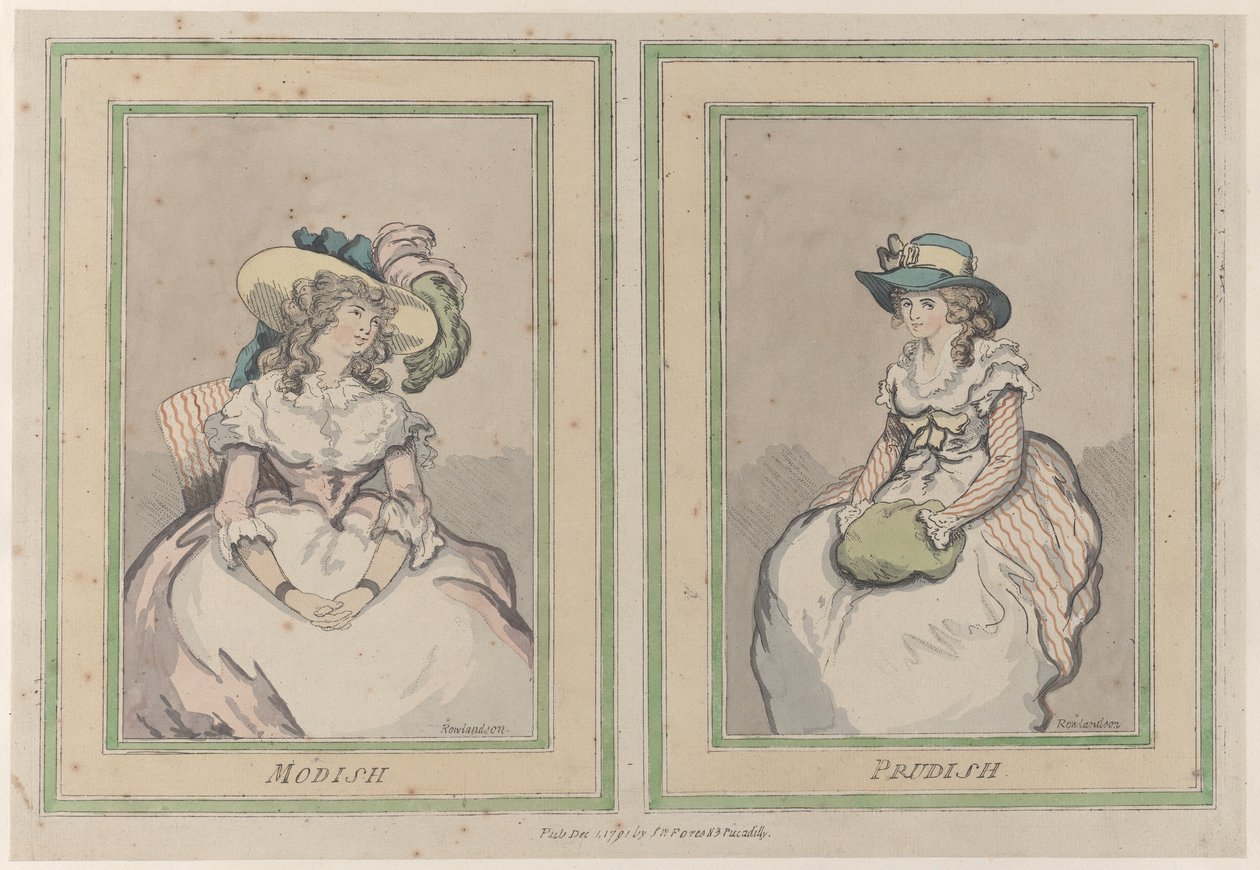 À la mode et prude, 1er décembre 1791 - Thomas Rowlandson